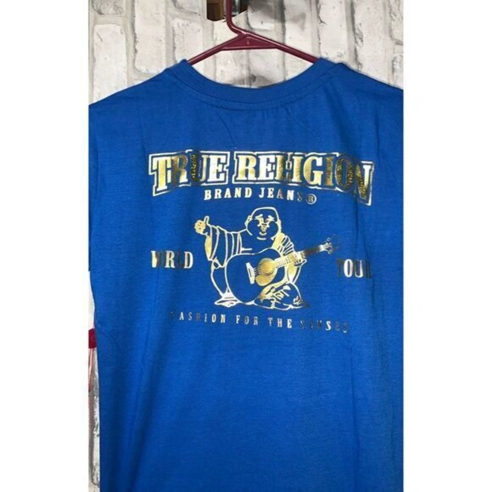 True Religion Classic Buddha Shirt boy's medium‎ Royal Blue